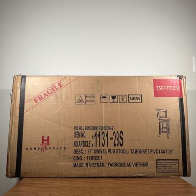 LOT 131U: Homelegance 29” Swivel Pub Stool New In Box 1131-29S