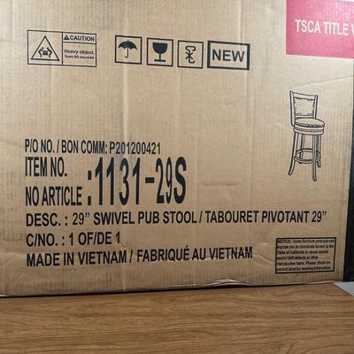 LOT 131U: Homelegance 29” Swivel Pub Stool New In Box 1131-29S