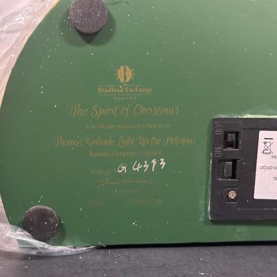LOT 134U: The Bradford Exchange/Thomas Kinkade Light Up The Holidays Sculptures - The Joy/The Spirit Of Christmas
