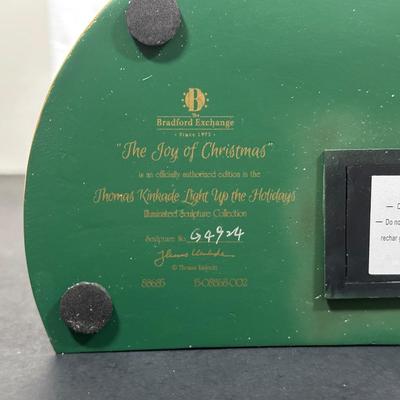 LOT 134U: The Bradford Exchange/Thomas Kinkade Light Up The Holidays Sculptures - The Joy/The Spirit Of Christmas
