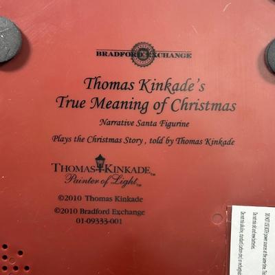LOT 135U: The Bradford Exchange/Thomas Kinkade Narrative Santa Figurine