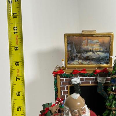 LOT 135U: The Bradford Exchange/Thomas Kinkade Narrative Santa Figurine
