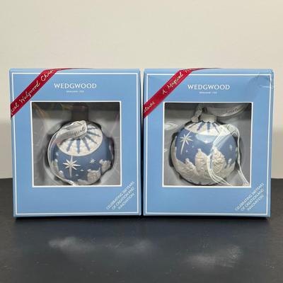 LOT 136U: 2 Wedgwood Christmas Nativity Ornaments & Waterford Angel Ornament