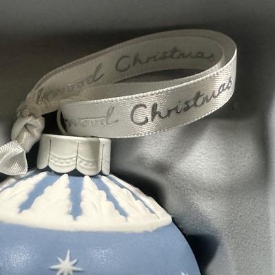 LOT 136U: 2 Wedgwood Christmas Nativity Ornaments & Waterford Angel Ornament