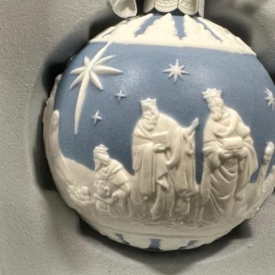 LOT 136U: 2 Wedgwood Christmas Nativity Ornaments & Waterford Angel Ornament