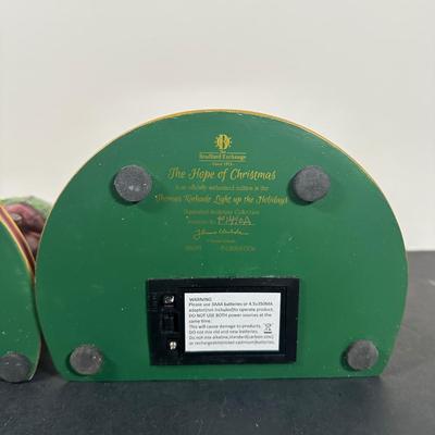 LOT 137U: The Bradford Exchange/Thomas Kinkade Light Up The Holidays Sculptures - The Love/The Hope Of Christmas