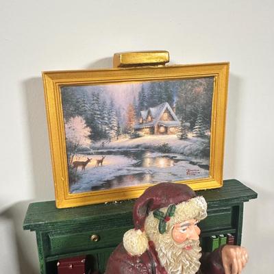 LOT 137U: The Bradford Exchange/Thomas Kinkade Light Up The Holidays Sculptures - The Love/The Hope Of Christmas