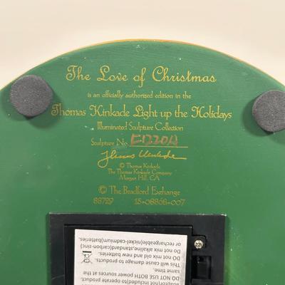 LOT 137U: The Bradford Exchange/Thomas Kinkade Light Up The Holidays Sculptures - The Love/The Hope Of Christmas