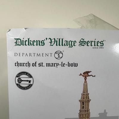 LOT 138U: Department 56 Dickens Village Series - Church Of Saint Mary-Le Bow