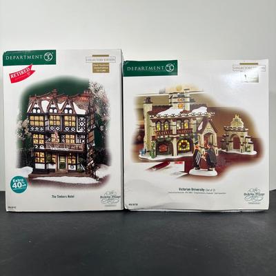 LOT 139U: Department 56 Dickens Village Series - The Timbers Hotel & Victorian University