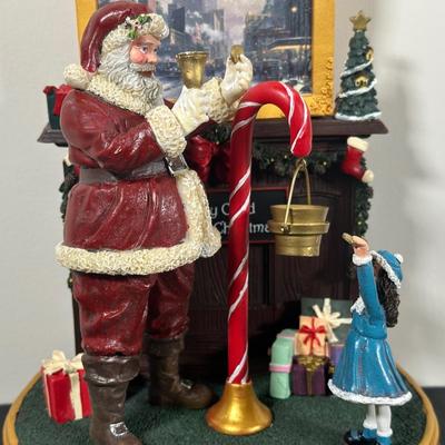 LOT 141U: The Bradford Exchange/Thomas Kinkade Light Up The Holidays Sculptures - The Beauty/The Charity Of Christmas