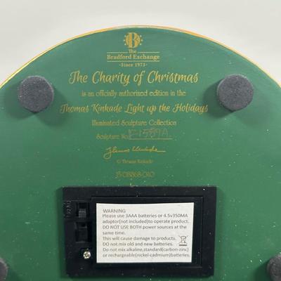 LOT 141U: The Bradford Exchange/Thomas Kinkade Light Up The Holidays Sculptures - The Beauty/The Charity Of Christmas