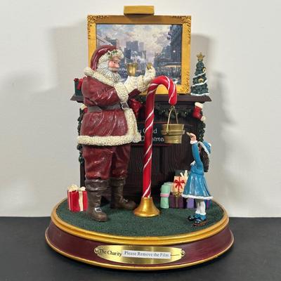 LOT 141U: The Bradford Exchange/Thomas Kinkade Light Up The Holidays Sculptures - The Beauty/The Charity Of Christmas