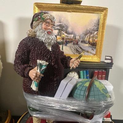 LOT 142U: The Bradford Exchange/Thomas Kinkade Light Up The Holidays Sculptures - The Wonder/The Peace Of Christmas