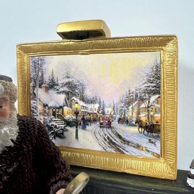 LOT 142U: The Bradford Exchange/Thomas Kinkade Light Up The Holidays Sculptures - The Wonder/The Peace Of Christmas