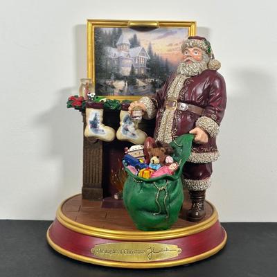 LOT 143U: The Bradford Exchange/Thomas Kinkade Light Up The Holidays Sculptures - The Gift/The Light Of Christmas