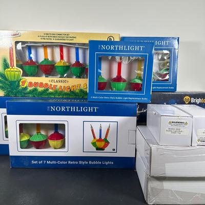 LOT 144U: Vintage In The Box Multi Color Bubble Lights Collection