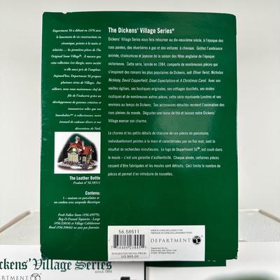 LOT 145U: Department 56 Dickens Village Series - E Tipler, Agent For Wine & Spirits, Spelendid Rod Fish n’ Chips & The Leather...