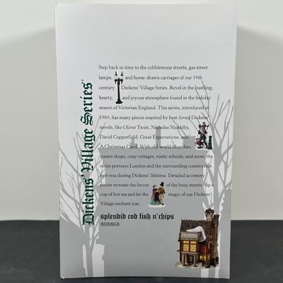 LOT 145U: Department 56 Dickens Village Series - E Tipler, Agent For Wine & Spirits, Spelendid Rod Fish n’ Chips & The Leather...