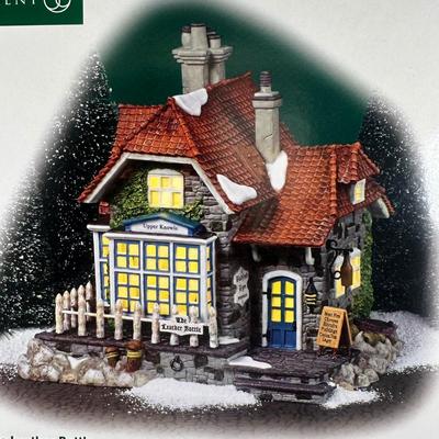 LOT 145U: Department 56 Dickens Village Series - E Tipler, Agent For Wine & Spirits, Spelendid Rod Fish n’ Chips & The Leather...