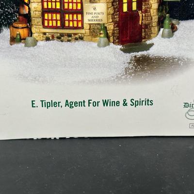 LOT 145U: Department 56 Dickens Village Series - E Tipler, Agent For Wine & Spirits, Spelendid Rod Fish n’ Chips & The Leather...