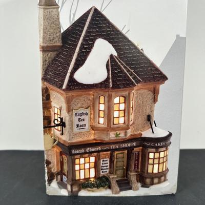 LOT 146U: Department 56 Dickens Village Series - Scrooge & Marley Counting House, Odin R Hicks Fish n’ Chips & Joseph Edward Tea...