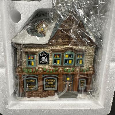 LOT 148U: Department 56 Dickens Village Series - The Swan & Trumpet & The Six Jolly Fellowship Porters