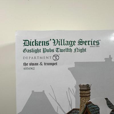 LOT 148U: Department 56 Dickens Village Series - The Swan & Trumpet & The Six Jolly Fellowship Porters