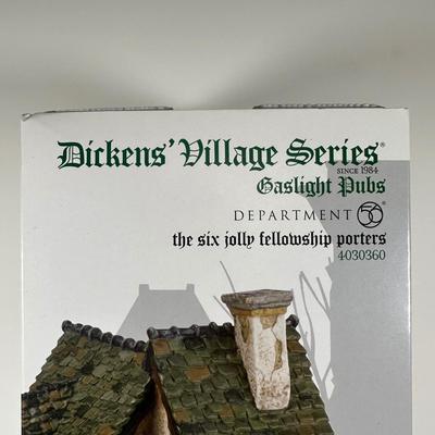 LOT 148U: Department 56 Dickens Village Series - The Swan & Trumpet & The Six Jolly Fellowship Porters
