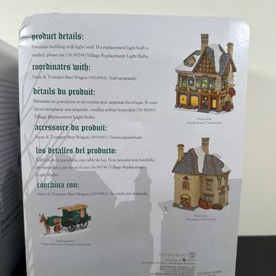 LOT 148U: Department 56 Dickens Village Series - The Swan & Trumpet & The Six Jolly Fellowship Porters