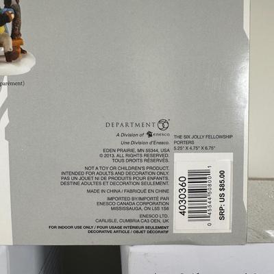 LOT 148U: Department 56 Dickens Village Series - The Swan & Trumpet & The Six Jolly Fellowship Porters