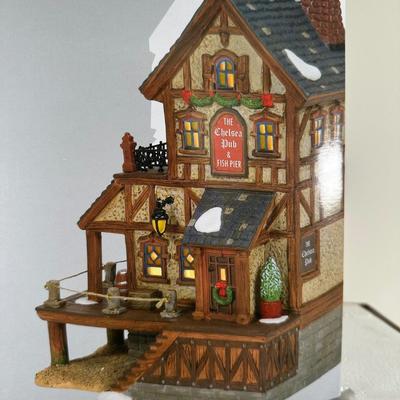 LOT 149U: Department 56 Dickens Village Series - Chelsea On The Thames Pup, The Hansom Rab Co. & Marshalsea Debtors Prison