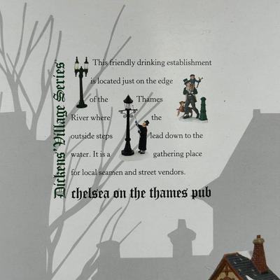 LOT 149U: Department 56 Dickens Village Series - Chelsea On The Thames Pup, The Hansom Rab Co. & Marshalsea Debtors Prison