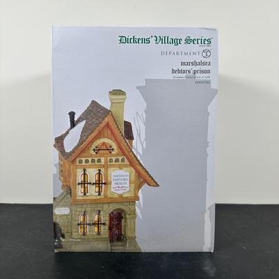LOT 149U: Department 56 Dickens Village Series - Chelsea On The Thames Pup, The Hansom Rab Co. & Marshalsea Debtors Prison
