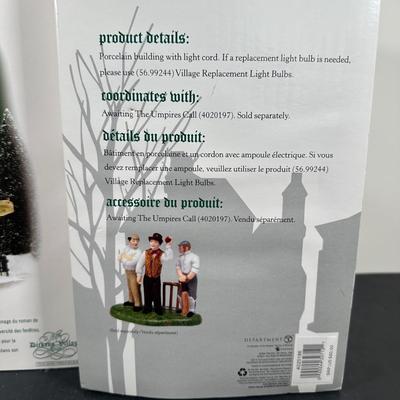 LOT 150U: Department 56 Dickens Village Series - Berkshire Downs Cricket Club & Scrooge & Marley Counting House