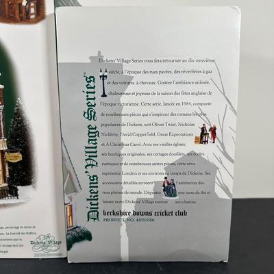 LOT 150U: Department 56 Dickens Village Series - Berkshire Downs Cricket Club & Scrooge & Marley Counting House