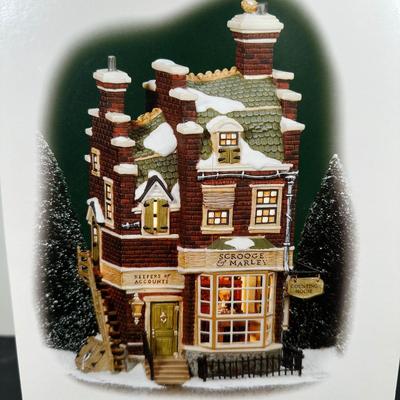 LOT 150U: Department 56 Dickens Village Series - Berkshire Downs Cricket Club & Scrooge & Marley Counting House