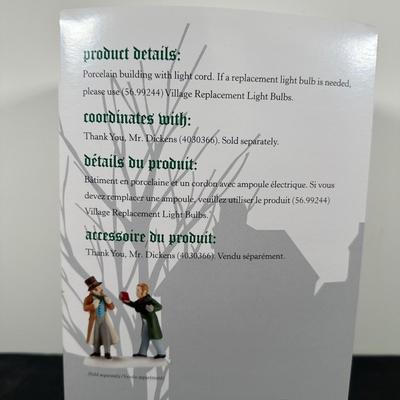 LOT 151U: Department 56 Dickens Village Series - The Six Jolly Fellowship Porters, Ink & Pen Co & The Dukes Wheel Cheese Shoppe