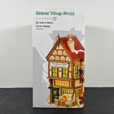 LOT 151U: Department 56 Dickens Village Series - The Six Jolly Fellowship Porters, Ink & Pen Co & The Dukes Wheel Cheese Shoppe
