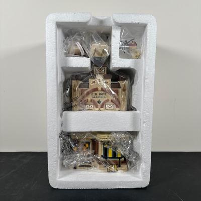 LOT 151U: Department 56 Dickens Village Series - The Six Jolly Fellowship Porters, Ink & Pen Co & The Dukes Wheel Cheese Shoppe