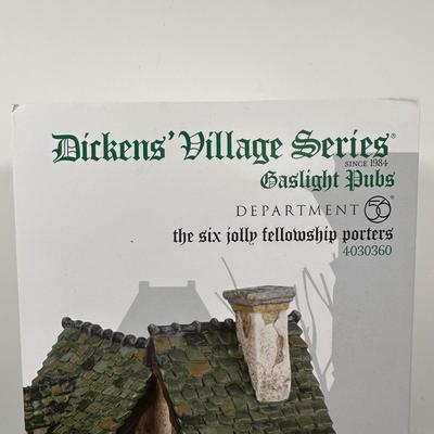 LOT 151U: Department 56 Dickens Village Series - The Six Jolly Fellowship Porters, Ink & Pen Co & The Dukes Wheel Cheese Shoppe