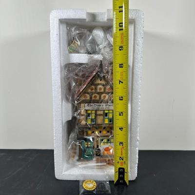 LOT 151U: Department 56 Dickens Village Series - The Six Jolly Fellowship Porters, Ink & Pen Co & The Dukes Wheel Cheese Shoppe