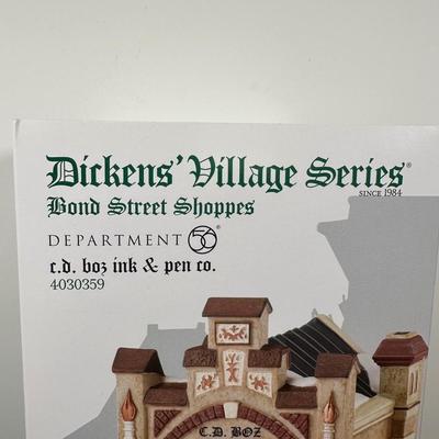 LOT 151U: Department 56 Dickens Village Series - The Six Jolly Fellowship Porters, Ink & Pen Co & The Dukes Wheel Cheese Shoppe
