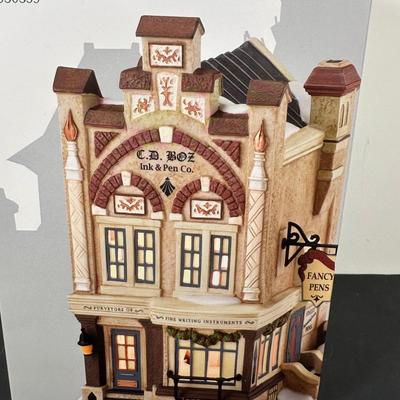 LOT 151U: Department 56 Dickens Village Series - The Six Jolly Fellowship Porters, Ink & Pen Co & The Dukes Wheel Cheese Shoppe