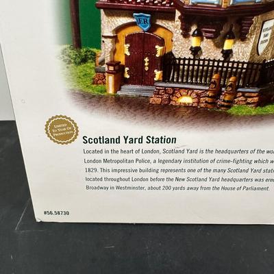 LOT 152U: Department 56 Dickens Village Series - The Smoking Bishop & Scotland Yard Station