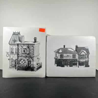 LOT 153U: Department 56 Dickens Village Series - The Old Curiosity Shop & Thomas Mudge Timepieces