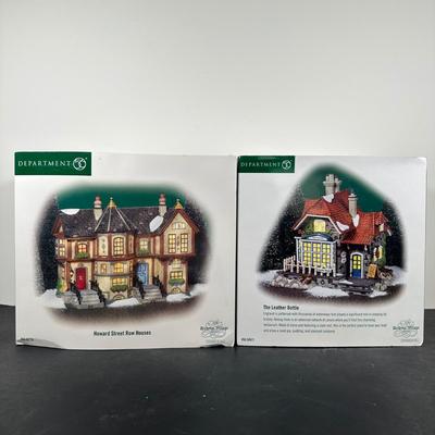 LOT 154U: Department 56 Dickens Village Series - Howard Street Row Houses & The Leather Bottle