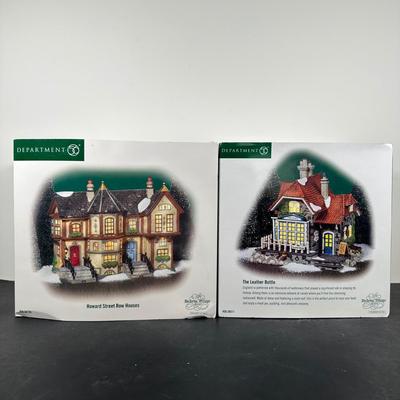 LOT 154U: Department 56 Dickens Village Series - Howard Street Row Houses & The Leather Bottle