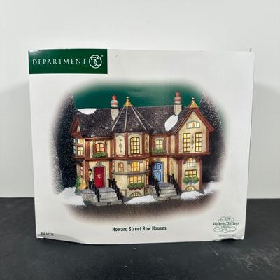 LOT 154U: Department 56 Dickens Village Series - Howard Street Row Houses & The Leather Bottle