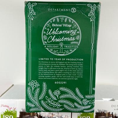 LOT 155U: Department 56 Dickens Village Series - Welcoming Christmas & The Smoking Bishop